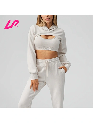 cropped fit hoodie